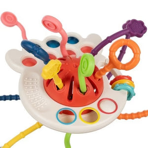 4-in-1 Baby Pull String Sensory Toy